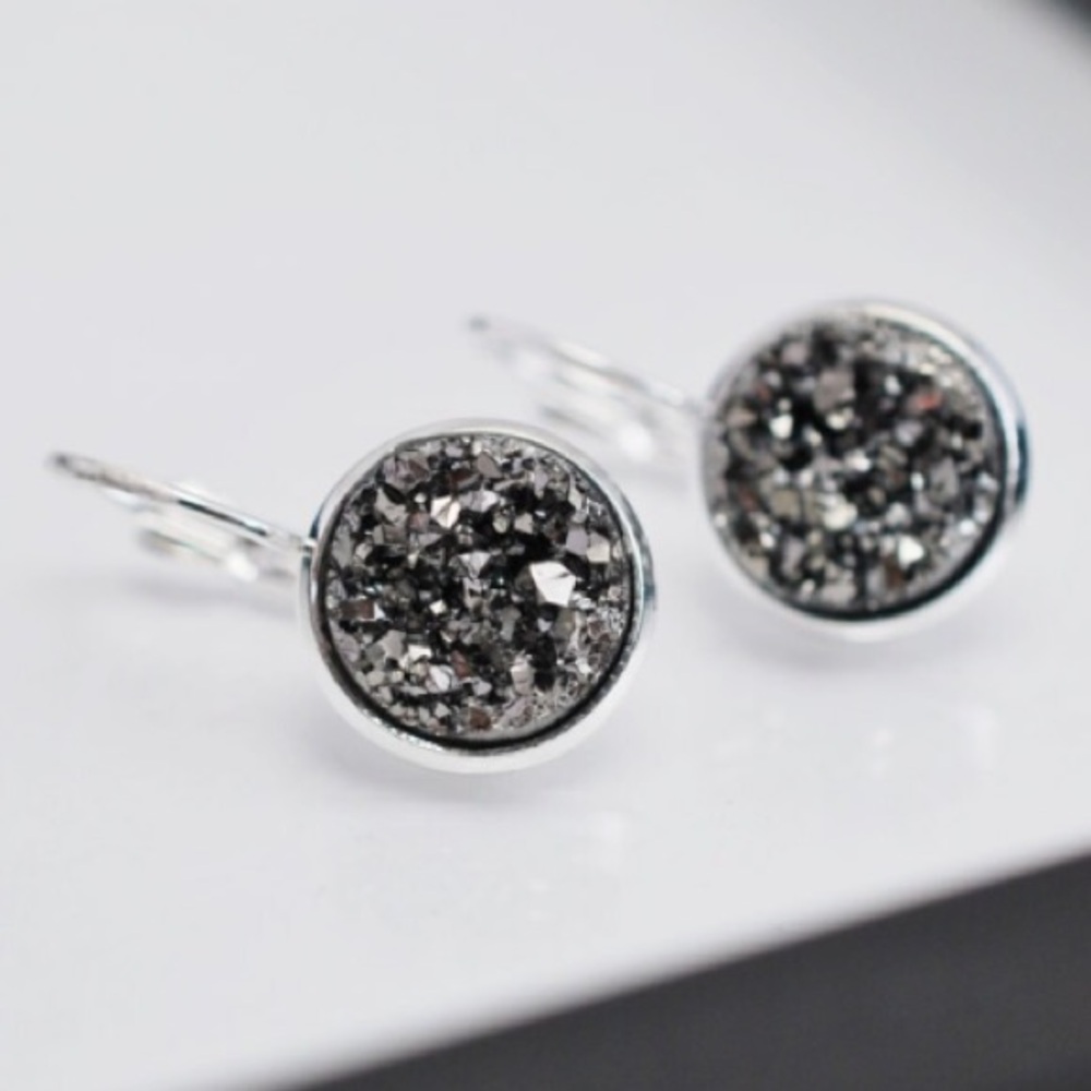 166. New In Box (NIB) Druzy Leverback Earrings
